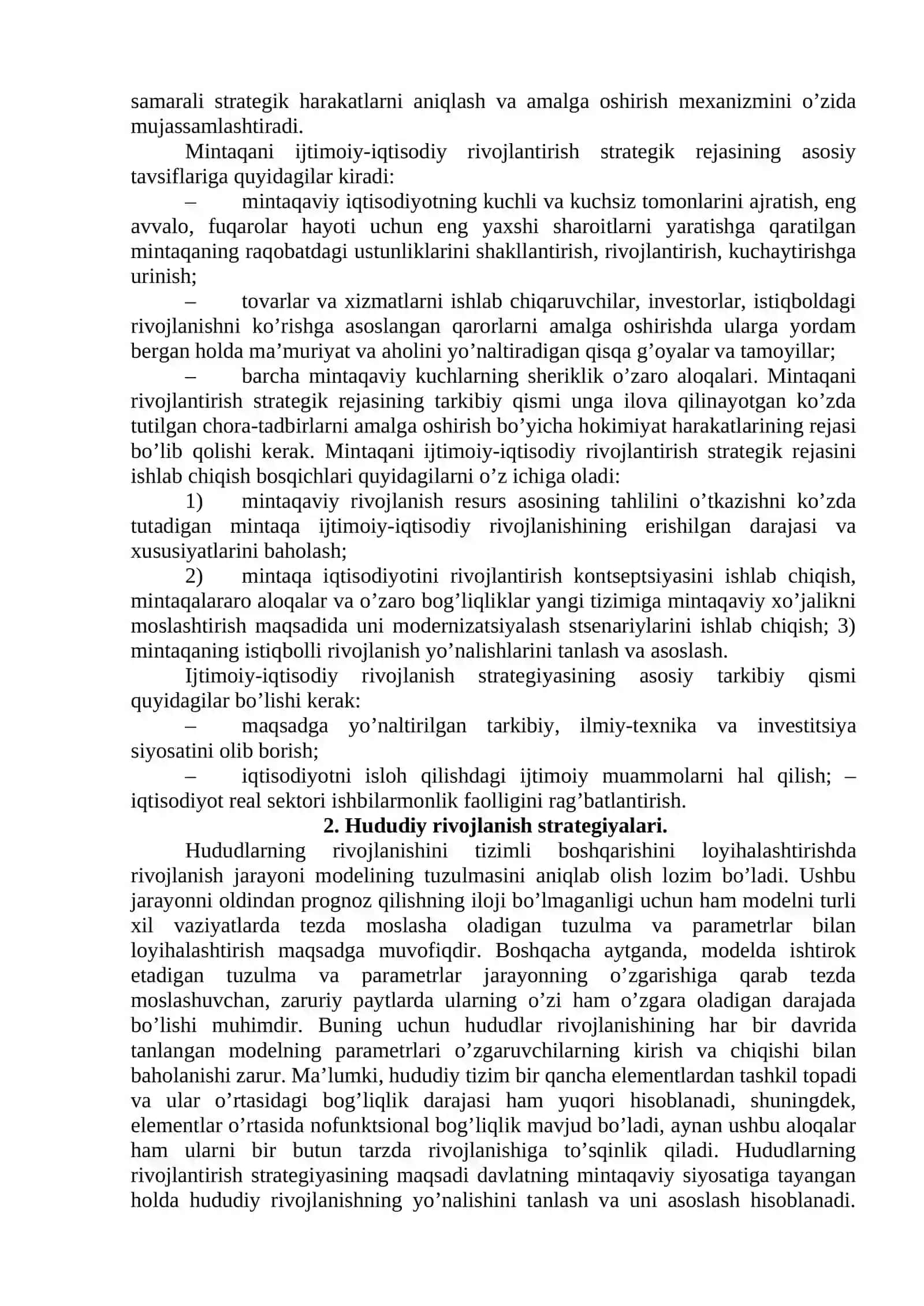 Mintaqalar taraqqiyotini prognozlash va ijtimoiy-iqtisodiy rivojlantirish strategiyalari 4