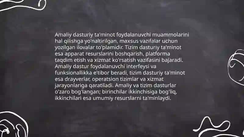 Amaliy dasturiy ta'minot va ularning turlari 4