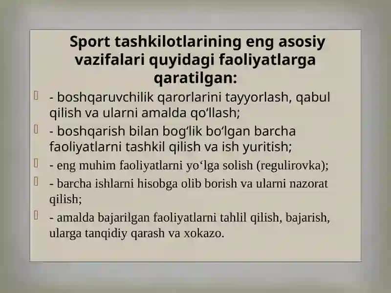 Jismoniy tarbiya va sport tashkilotlarining tuzilishi 4