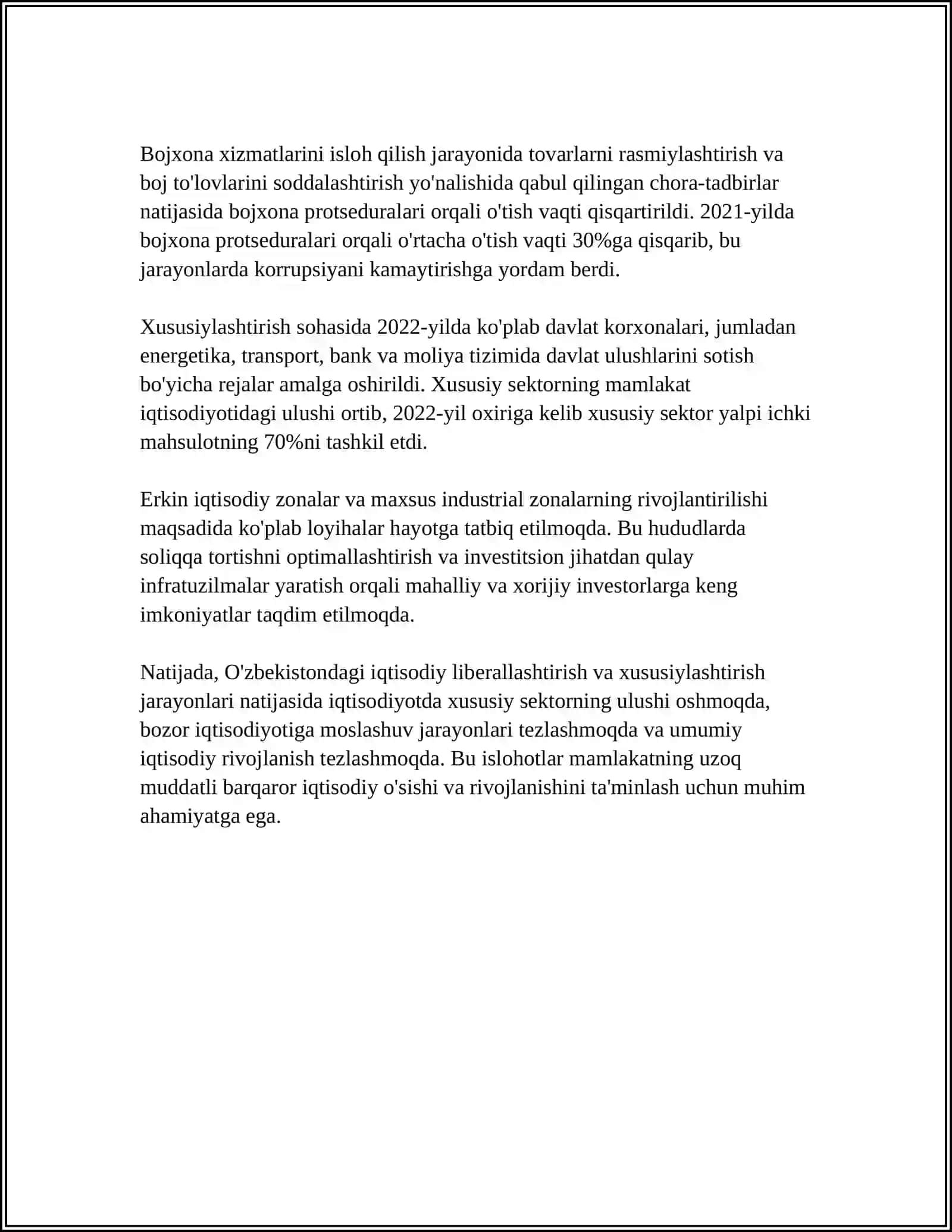 OZBEKISTONDA AMALGA OSHIRILAYOTGAN REFORMALARNING YANGI BOSQICHLARI HAQIDA 4
