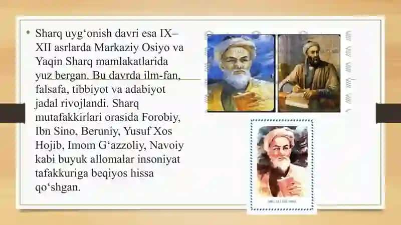 G‘ARB VA SHARQ UYG‘ONISH DAVRINING MUHIM FAYLASUFLARI VA G‘OYALARI 4