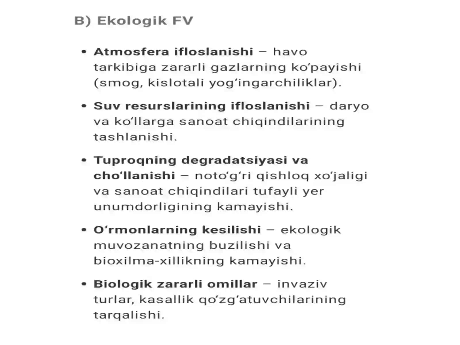 Texnogen ekologik tusdagi va ijtimoiy tusdagi favqulodda vaziyatlar va ularning qisqacha tasnifi 4