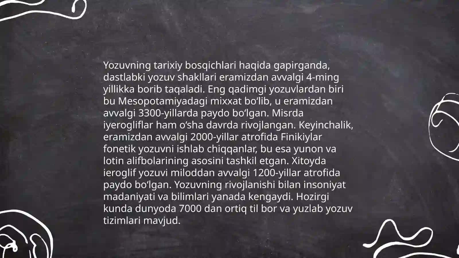 Yozuv va uning rivojlanish xususiyatlari 4