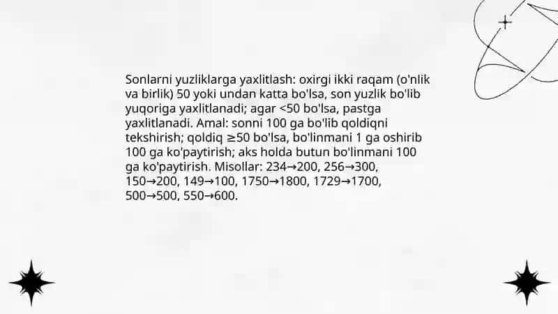 Sonlarni yaxlitlash. Rim raqamlarni. 4