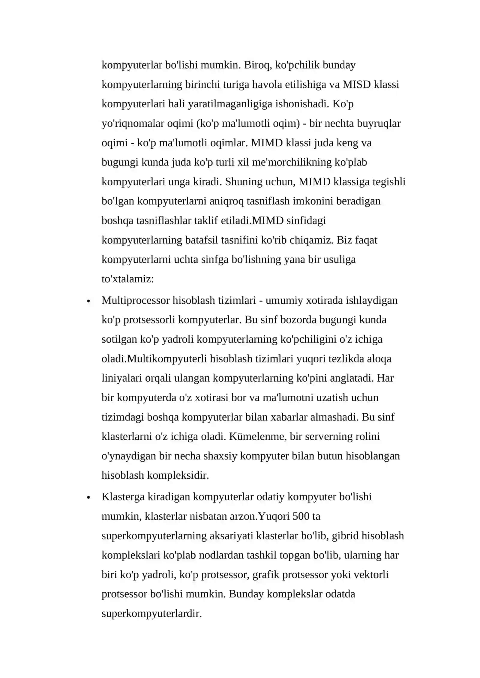 Parallel kompyuterlarning arxitekturasi ularning tuzilishi va ishlash tamoyillari 4