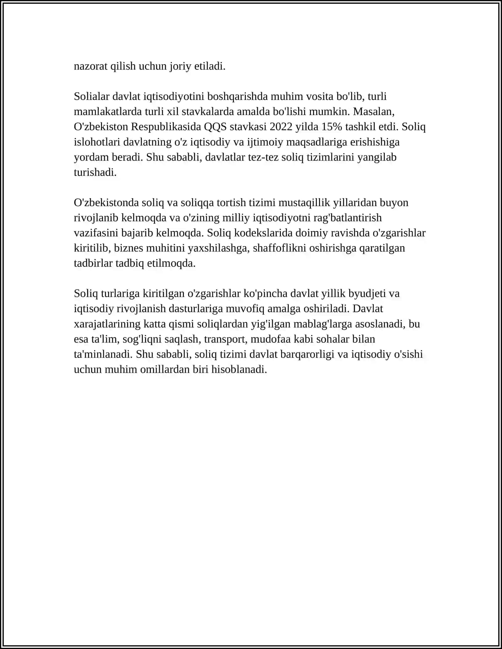 SOLIQLAR VA SOLIQQA TORTISH” FANINING MAQSADI, VAZIFALARI, OB‘EKTI VA PREDMETI 4