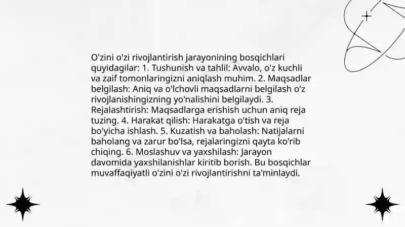 Pedagogning o'zini o'zi rivojlantirish va ehtiyojlarini aniqlash 4
