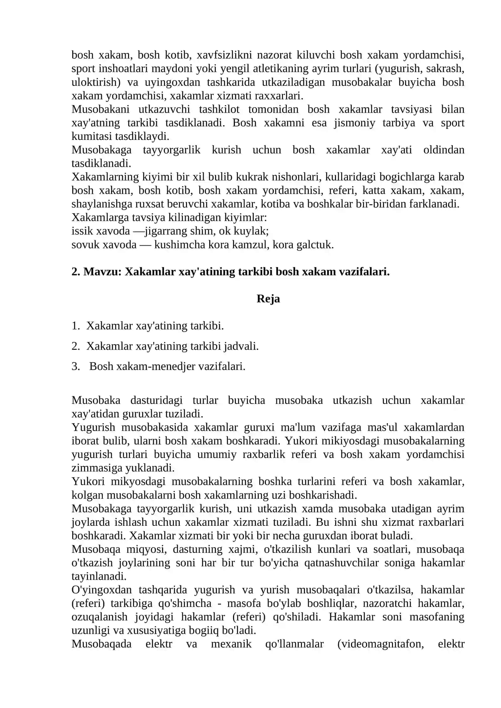YENGIL ATLETIKA XAKAMLIK nazariyasi fanidan “3-kurs ma’ruza matnlari” 4