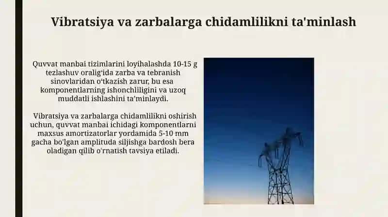 Elektr taʼminot tizimlarini loyihalashda atrof-muhit sharoitlarini hisobga olish 4