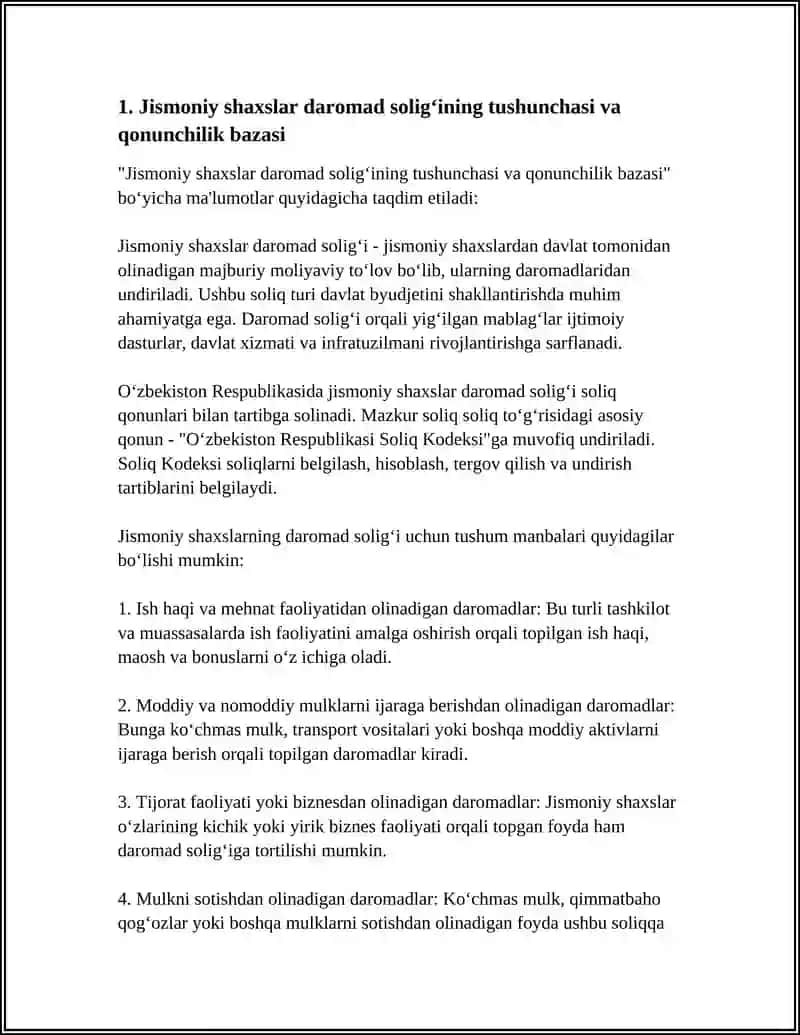 Jismoniy Shaxslar Daromad Solig‘i 4