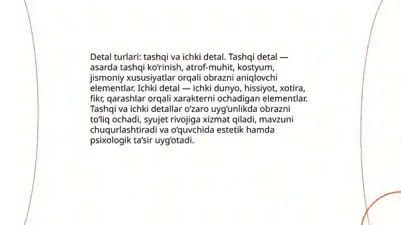 Detal badiiy asarda 4