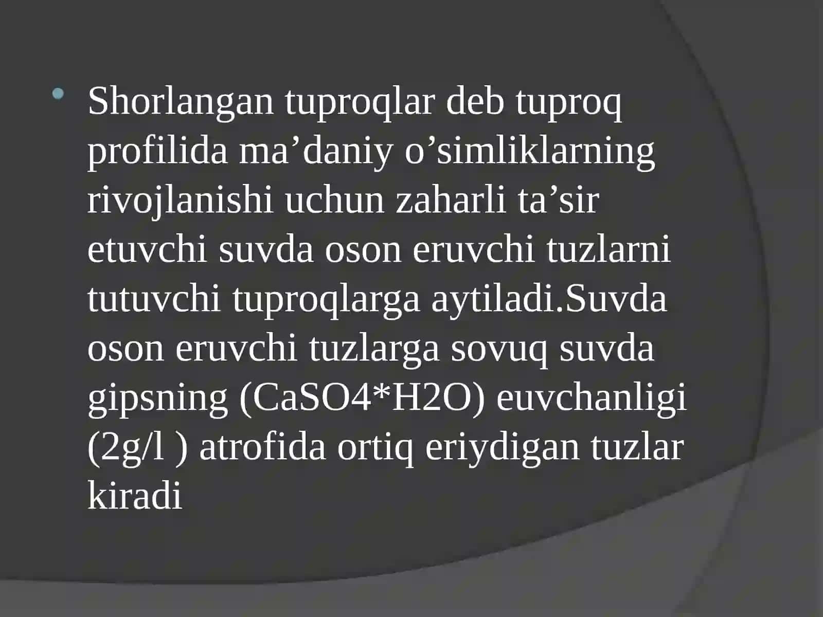 QISHLOQ XO’JALIK EKINLARINI TUZ TA’SIRIGA CHIDAMLILIGI 4