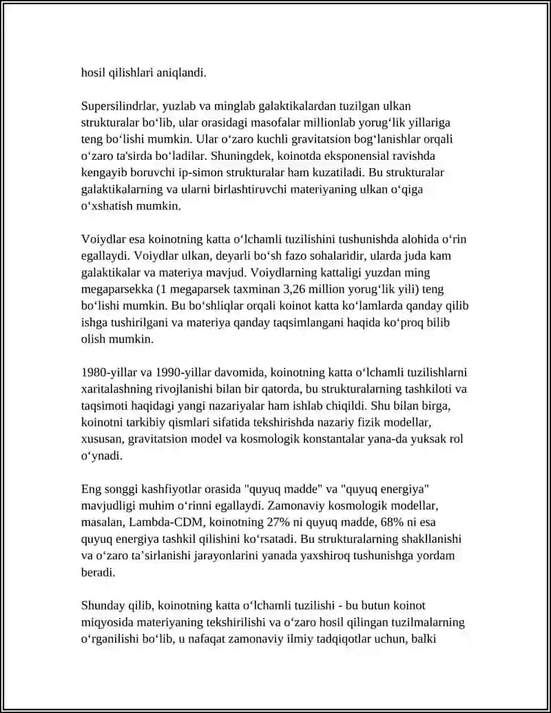 Koinotning katta oʻlchamli tuzilishi 4