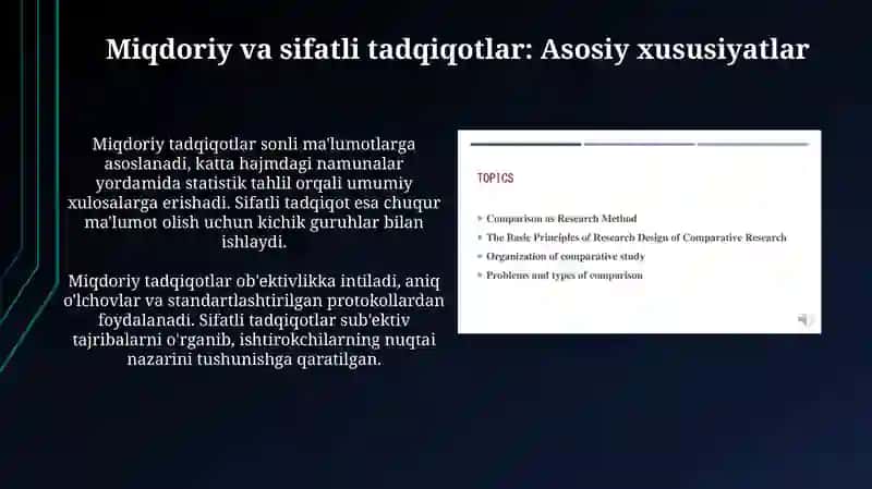 Miqdoriy va sifatiy tadqiqot metodlarining mantiqiy qiyosi 4