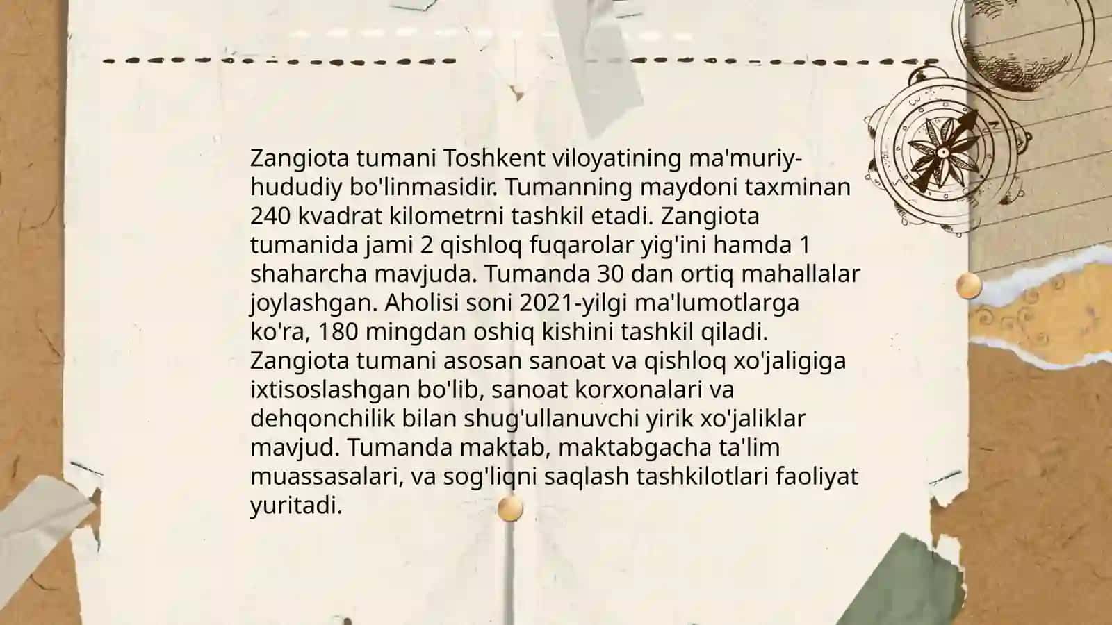 Zangiota tumani haqida ma'lumot 4
