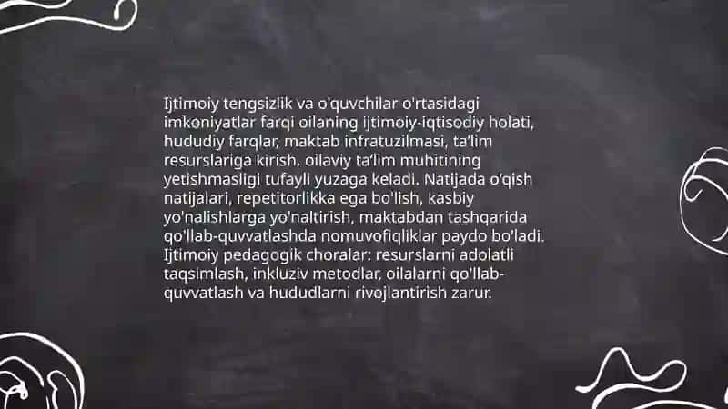Ta'lim tarbiya jarayonidagi ijtimoiy pedagogik dolzarb muammolar 4