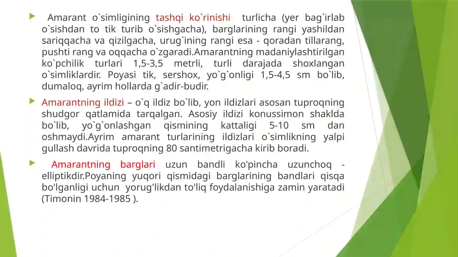 Amarant(amaranthus)yetishtirish hamda dorivorlik hususiyatlarini o’rganish 4