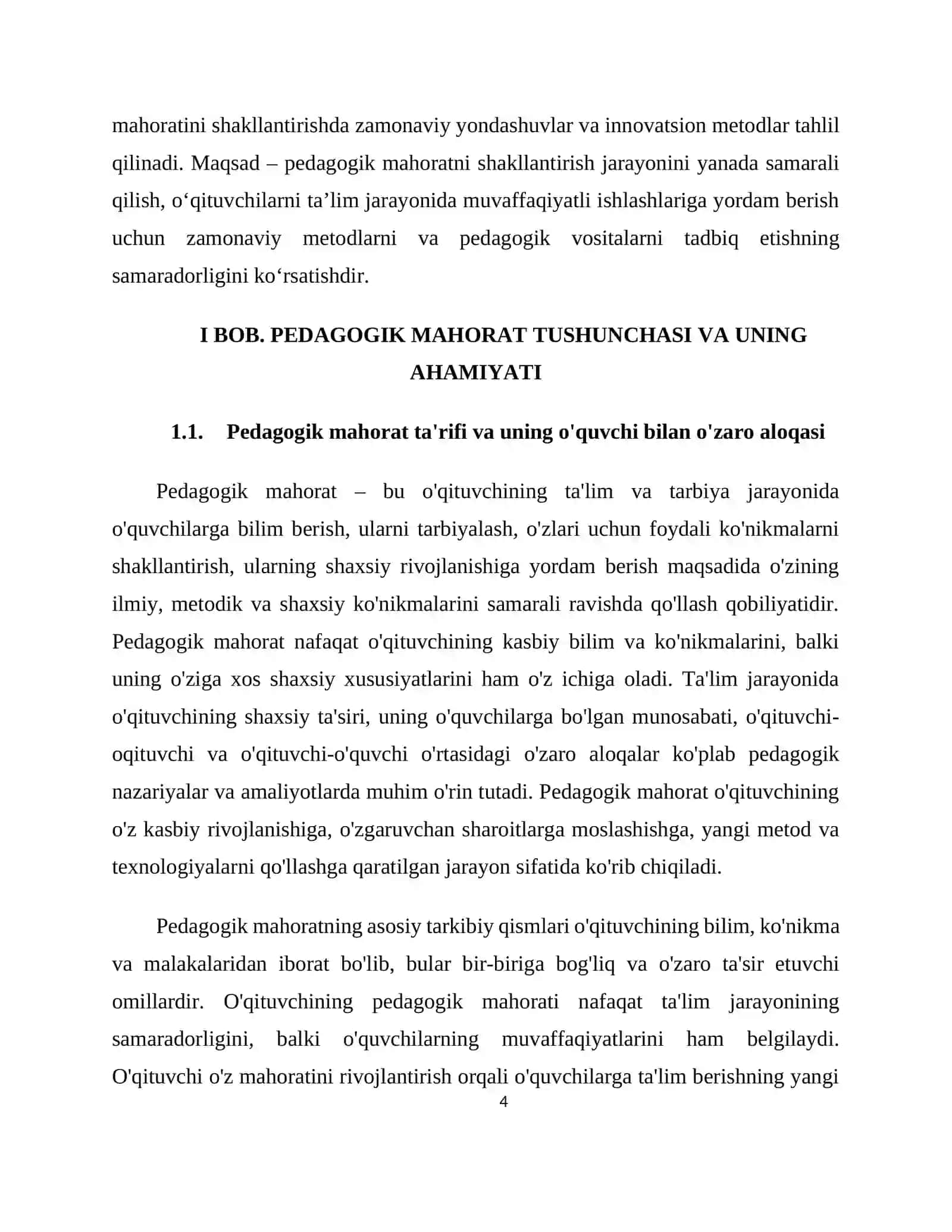 Pedagogik mahorat 4