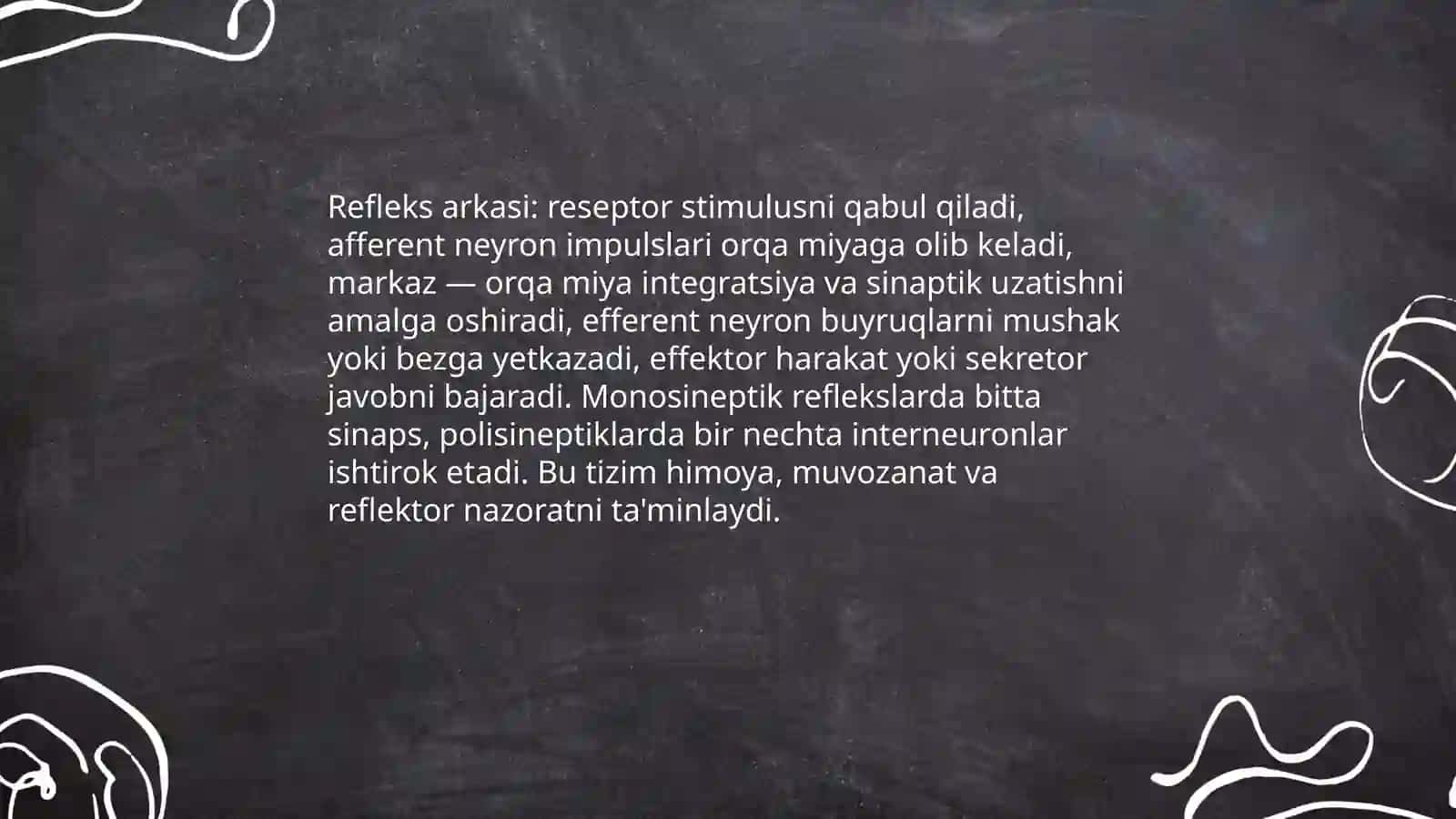 Odam va hayvonlarda orqa miya reflekslari 4
