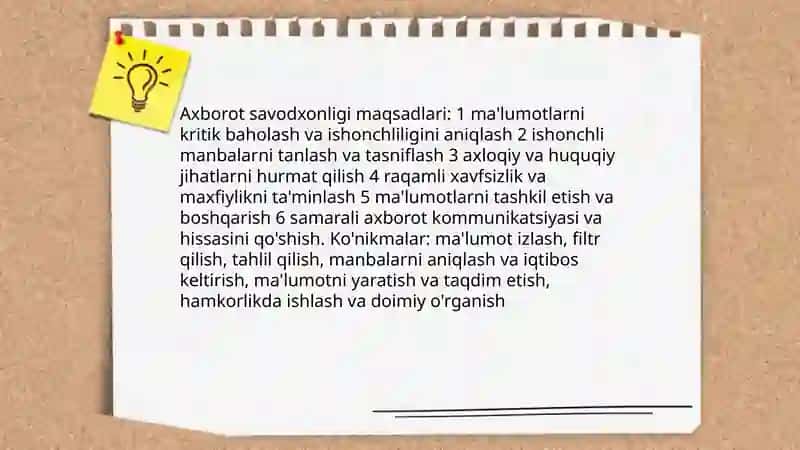O'quvchilarni axborot iste'mol madaniyatini shakllantirish 4