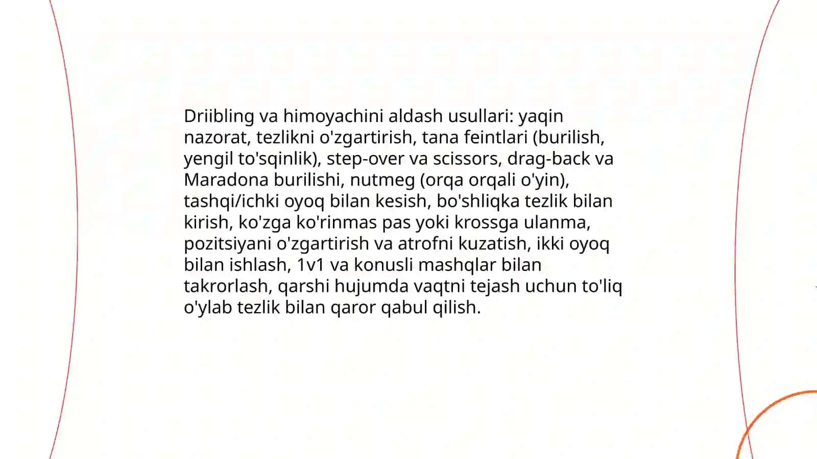 Futbol oʻyin texnikasi va taktikasi 4