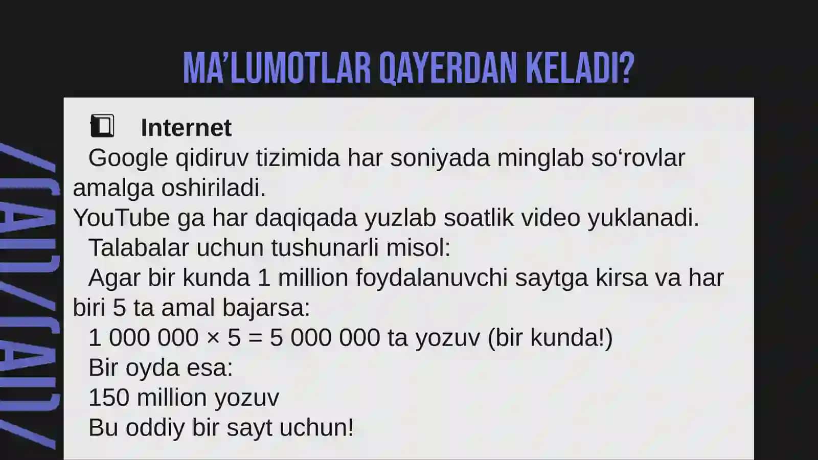 Ma’lumotlarningintellektualtahlili(Data Mining) 4