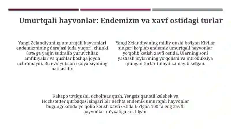 Yangi Zelandiya oblasti faunasi 4