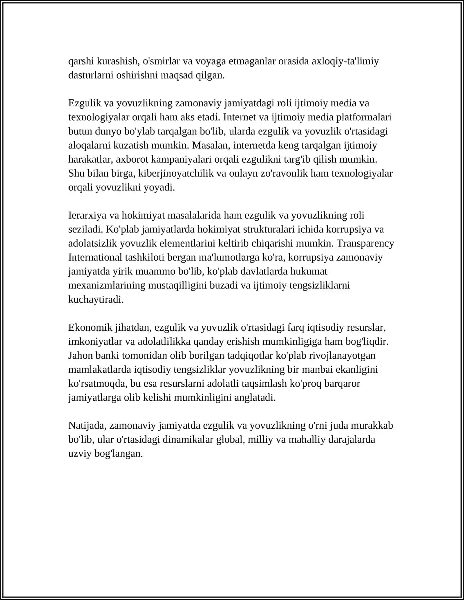 O'zbekiston Milliy Universiteti Falsafa Yo'nalishi 1-kurs talabasi 4