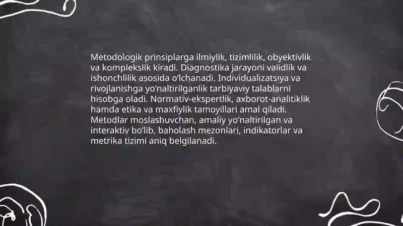 Tarbiyaviy faoliyat diagnostikasi va korreksiyasi fani pedagogik diagnostikaning ilmiy va amaliy sohasi sifatida 4