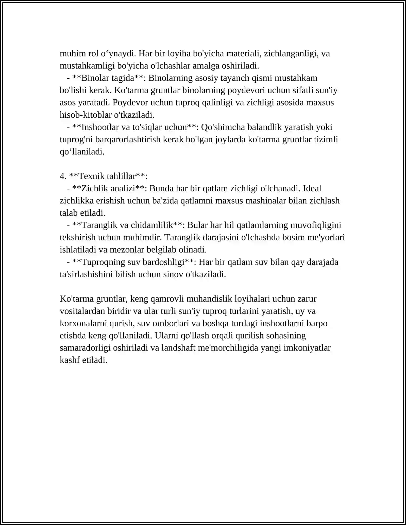 KOʻTARMA GRUNTINING TAVSIFINI ANIQLASH 4
