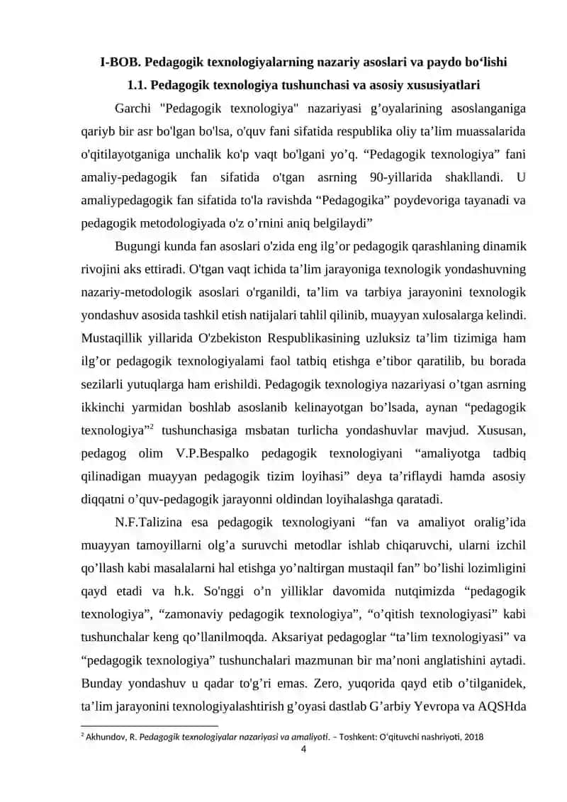 Pedagogik texnologiyalarning paydo boʻlishi va rivojlanish bosqichlari 4