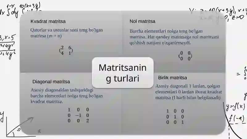 Matritsa va uning ustida amallar 4