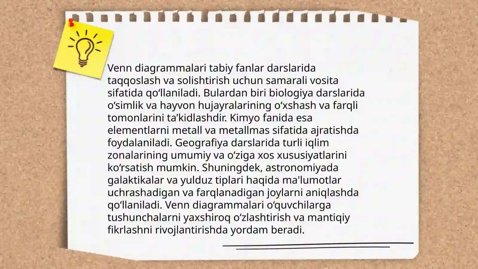 Venna diagrammasi pedagogik texnalogiyasini tabiy fan darslarida qullash 4