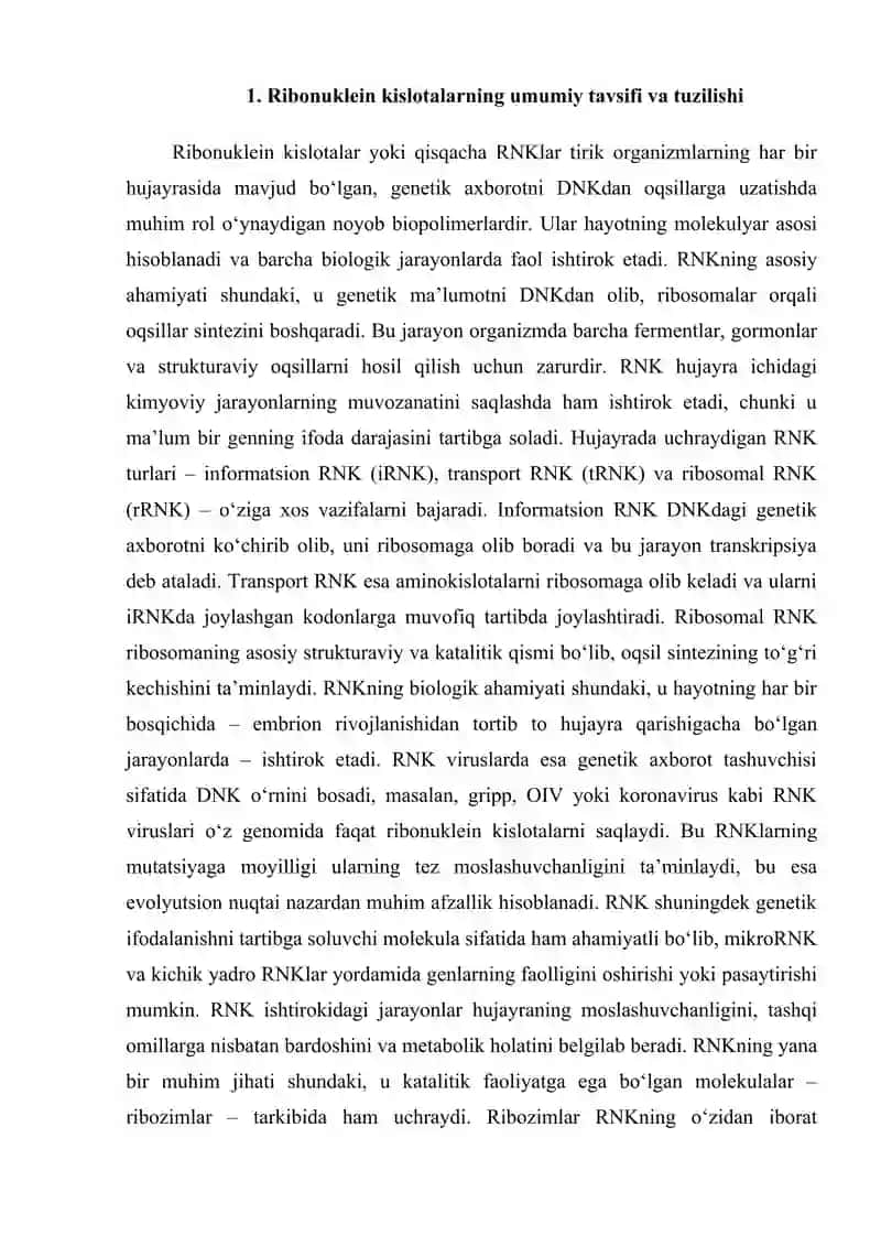 Ribonuklein kislotalar va mukopolisaxaridlar 4