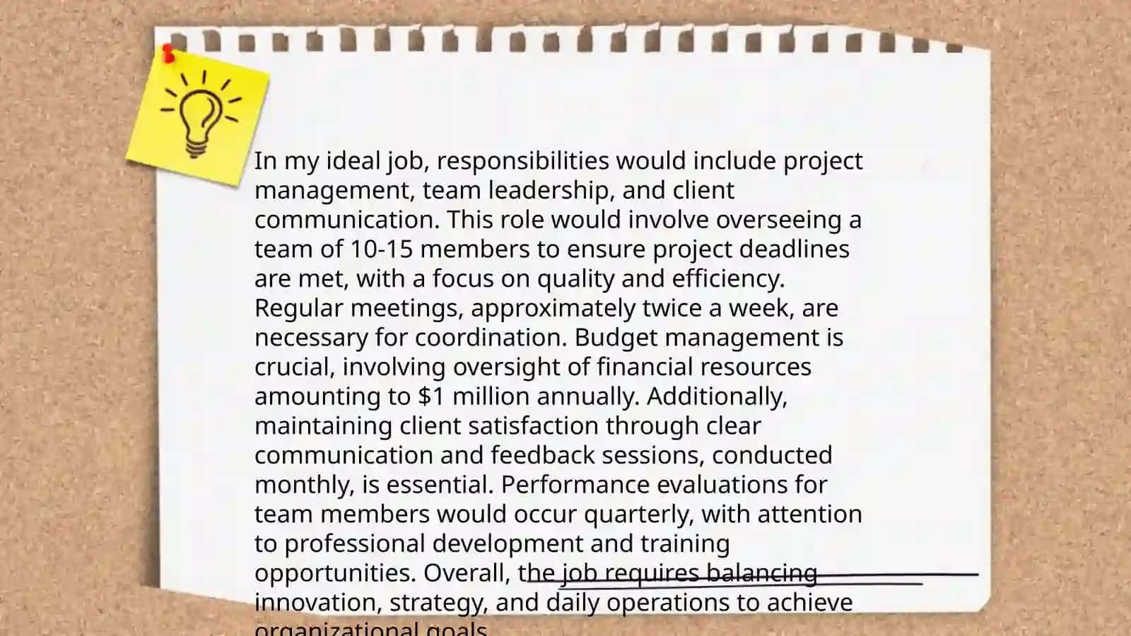 My ideal job 4