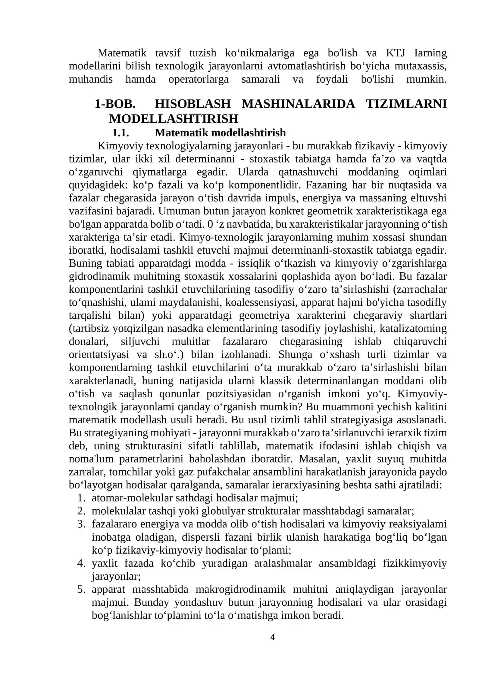 Matematik model va modellashtirish 4