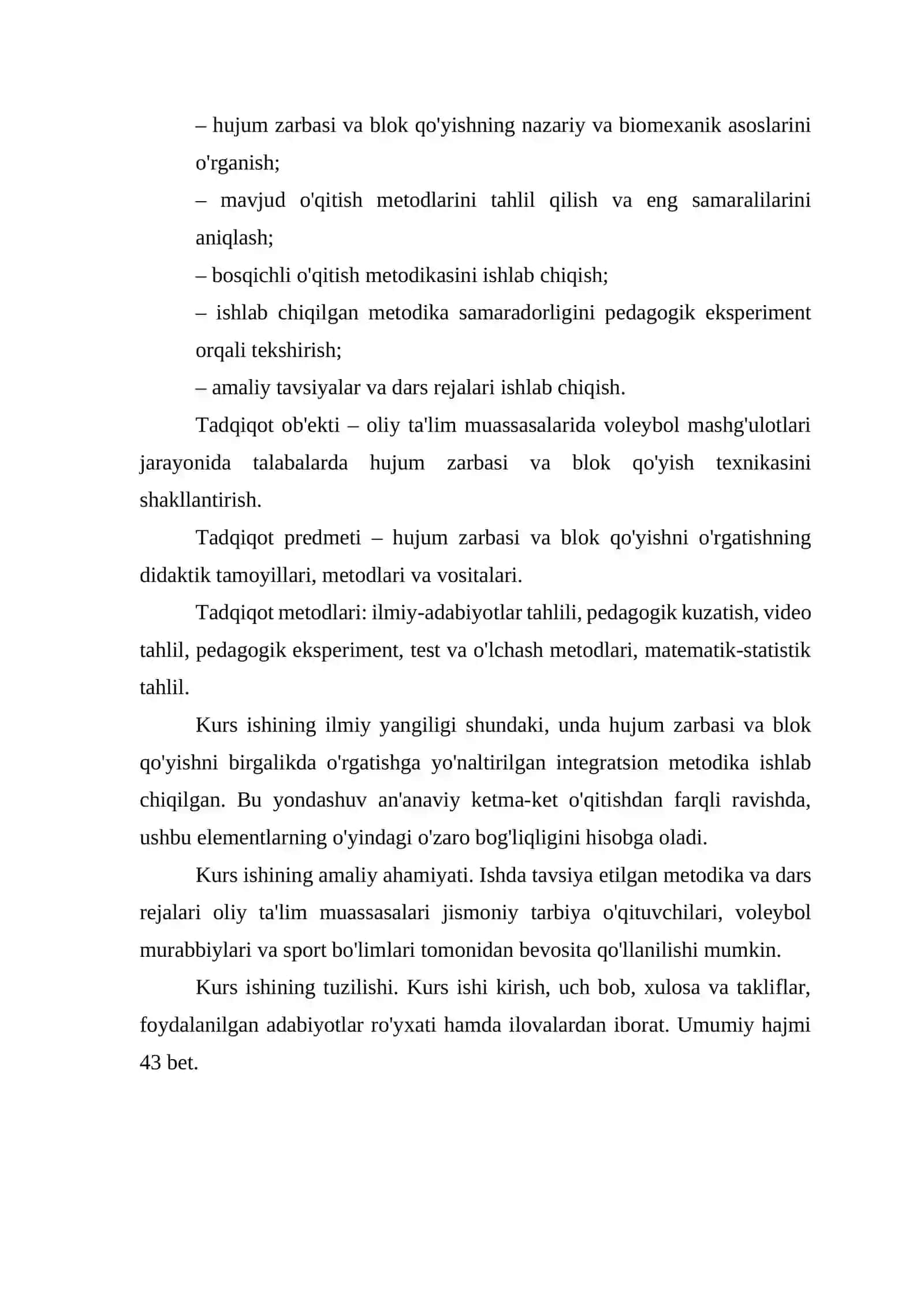 Voleybol darslarida hujum zarbasi va blok qo'yishni o'rgatish metodikasi 4