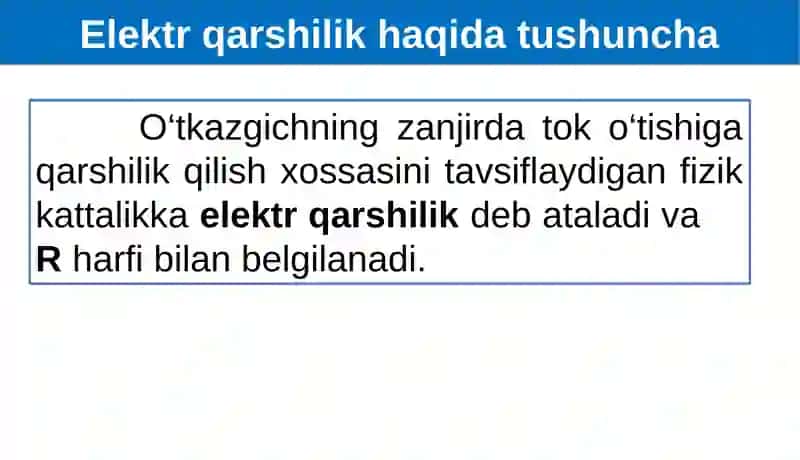 ELEKTR QARSHILIK 4