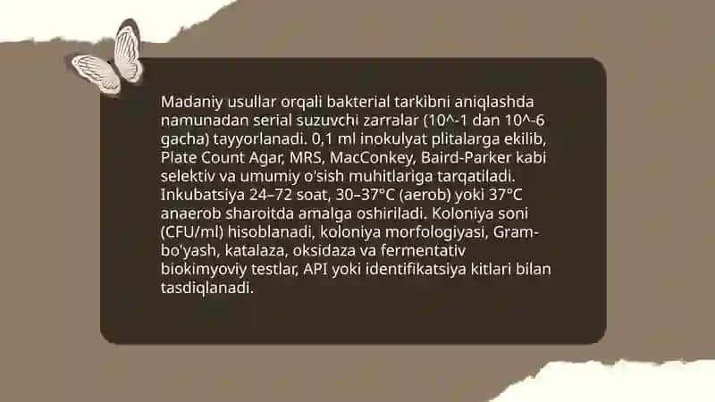 Sut mahsulotlarini bakterial tarkibi bòyicha tahlil qilish 4