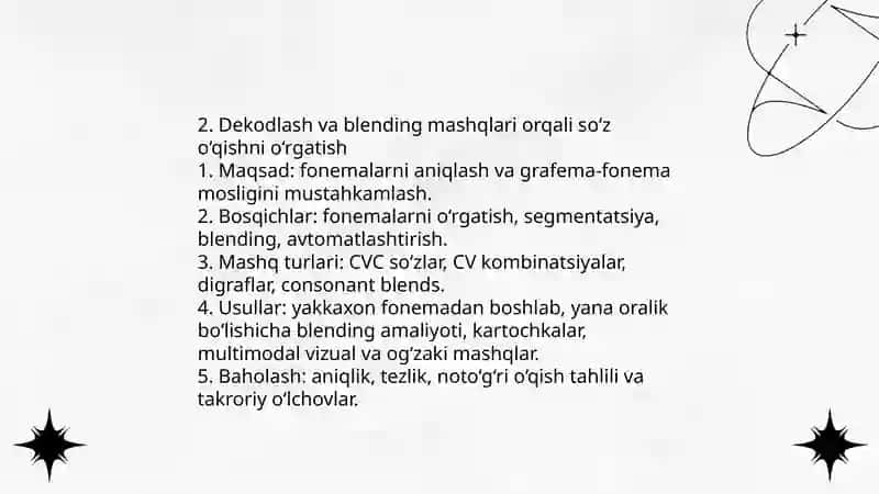 Ingiliz tilida o'qishni o'rgatish 4
