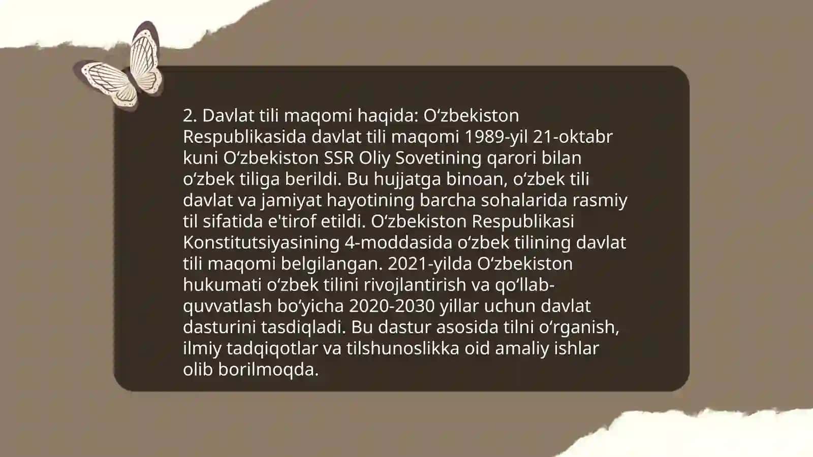 O'zbekiston Respublikasining Davlat tili haqidagi qonuni 4