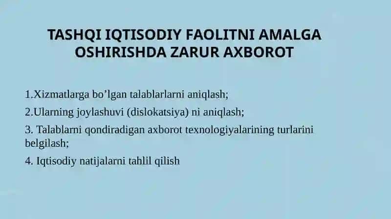 Tashqiiqtisodiyaxborotta’minotidazamonaviytexnologiyalar 4