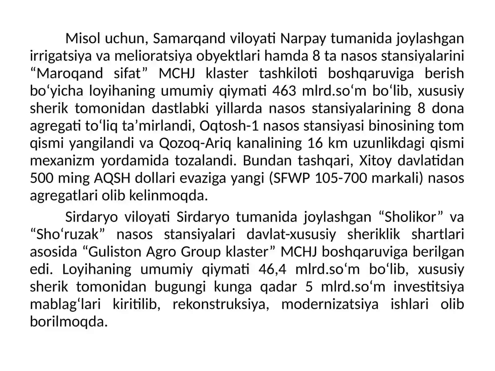 Suv xo‘jaligi sohasida davlat-xususiy sheriklikni rivojlantirish 4
