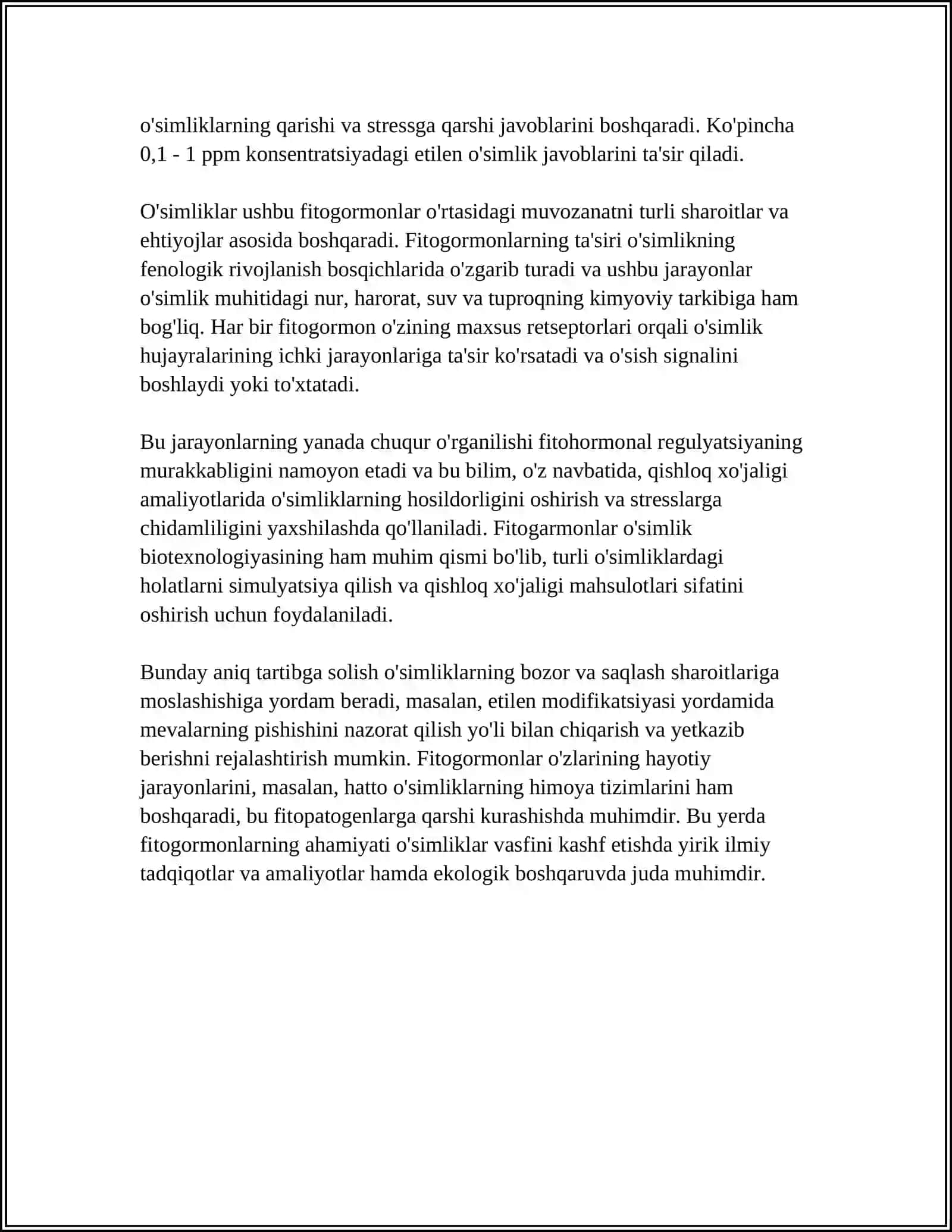 FITOGORMONLAR TA'SIR ETISHINING FIZIOLOGIK ASOSLARI 4