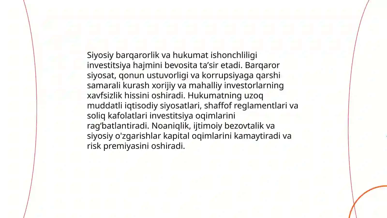 Iqtisodiy o'sish va yalpi ichki mahsulot (YaIM) darajasi 4