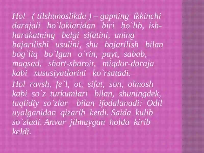 O`tgan mavzu takrori 4