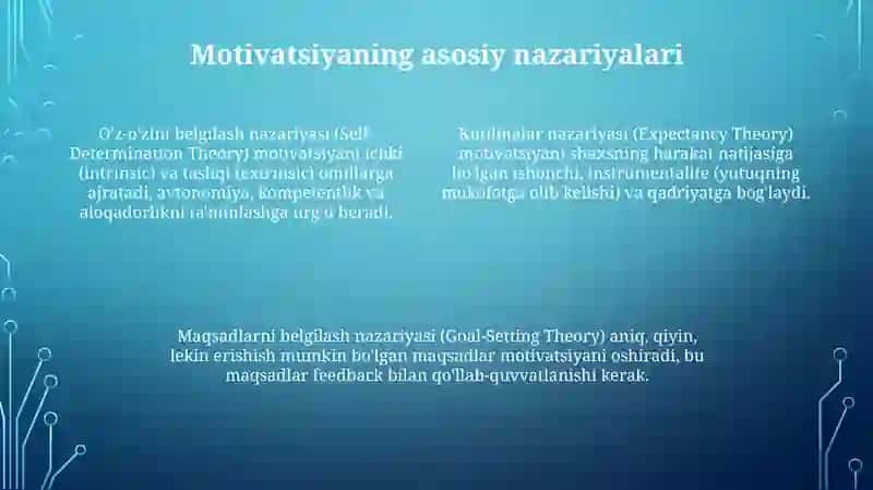 O'quvchilarni rag'batlantirish va baholash usullari 4