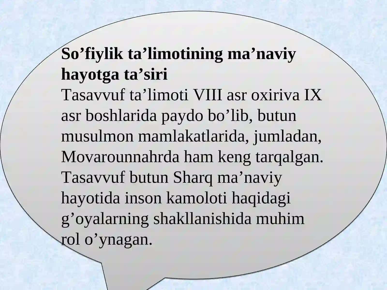 ХIV аsrning ikkinchi yarmi va ХVI аsrda Movarounnaxrda tarbiya, maktab va pedagogik fikrlar rivoji. ХIХ аsrning 2-yarmi - XX аsrning 1-choragida Тurkiston o’lkasida tarbiya, maktab va pedagogik fikrlar 4