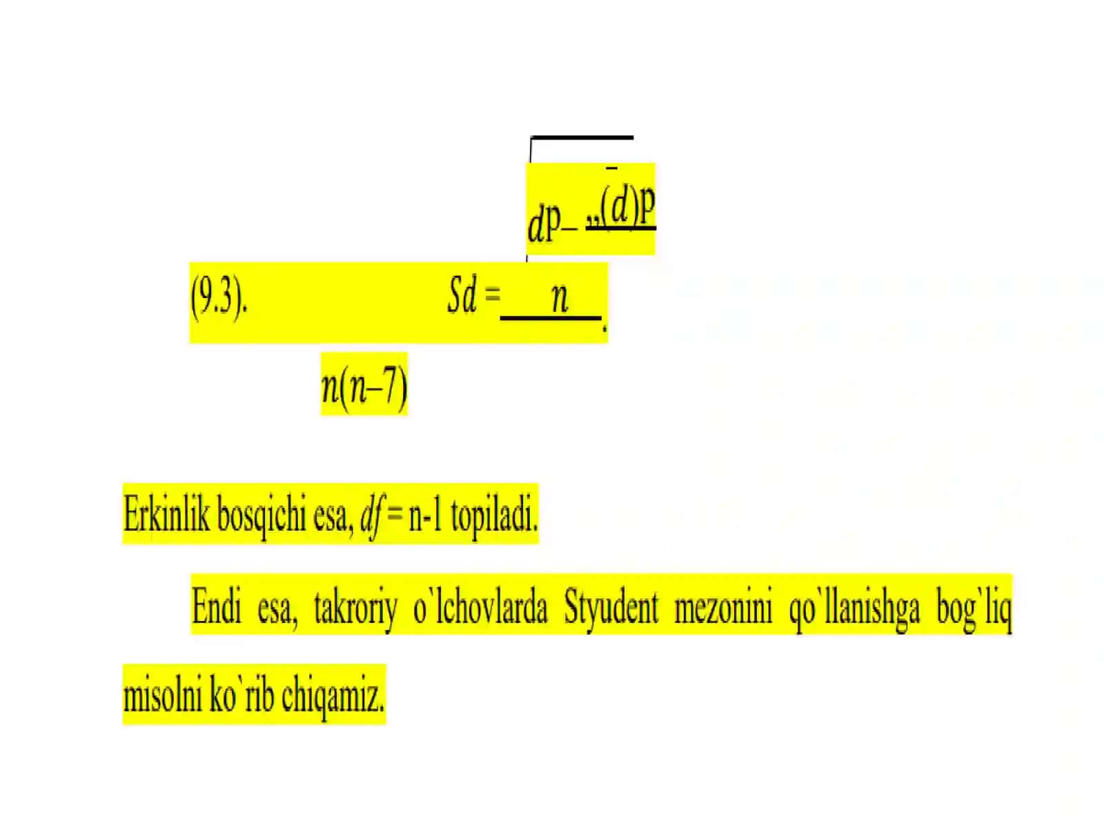 TАKRОRIY O`LCHОVLАRDА IKKI TАNLАNMАNI TАQQОSLАSH MЕZОNLАRI 4