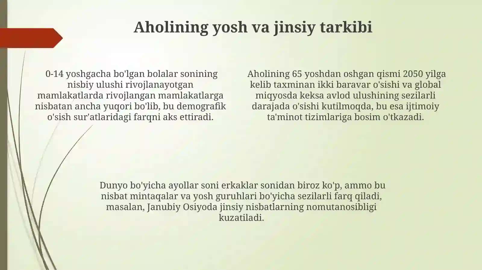 Jahon aholisi va uning joylashuvi 4